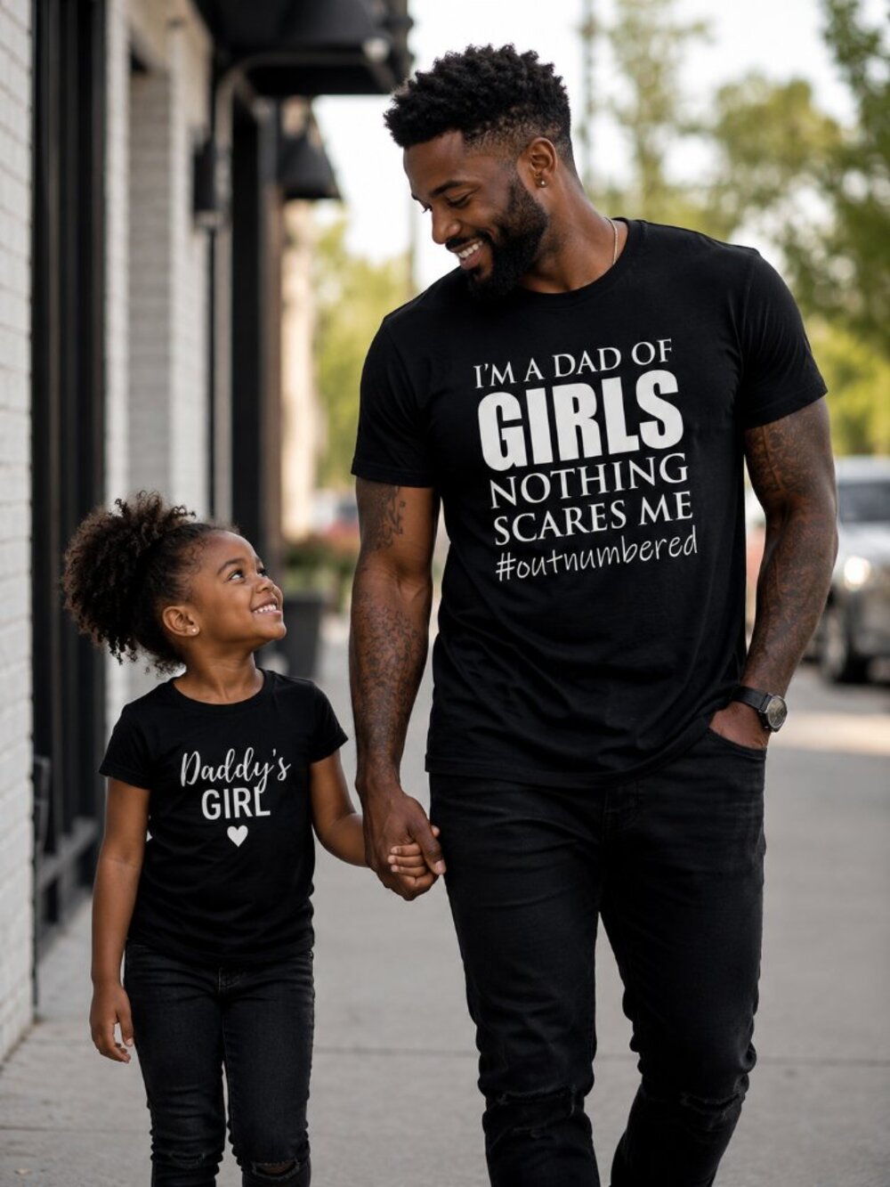 I’m a Dad of Girls Graphic Tee 🖤👧✨ - Picture 2 of 2